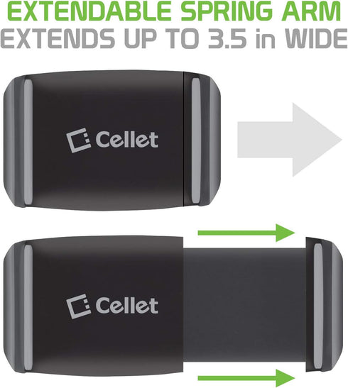 CELLET Car Cell Phone Holder Mount – Black Air Vent Phone Holder Stand with Adjustable Cradle for iPhone 13 Pro Max 12