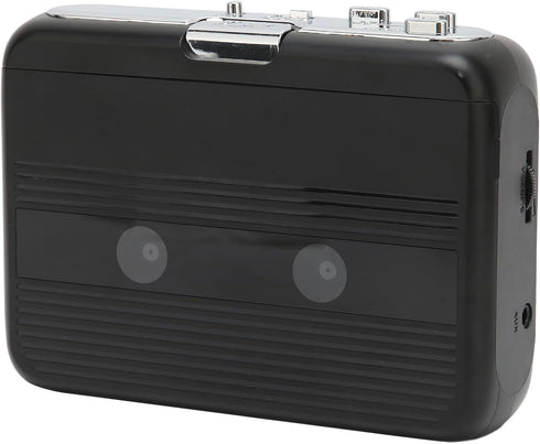 TON007B Bluetooth Cassette Player, ABS Auto Reverse Function Stereo Cassette Player with Headphone, Black