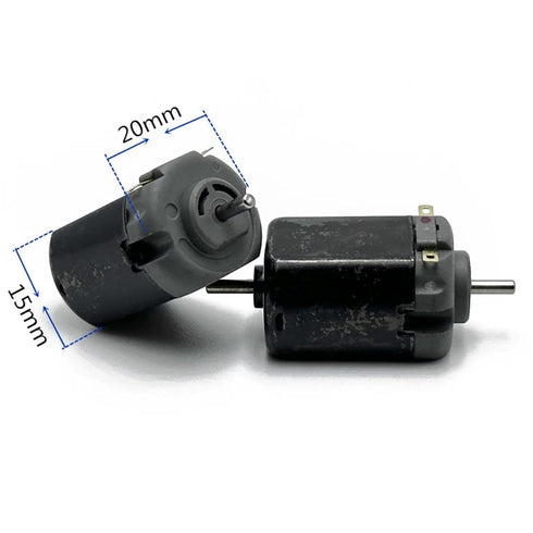 FTMSZLHYL 1PCS 6V-24V 130 12V Motor Double Shaft Motor Pentode Slotted Rotor Strong Magnetic High Speed Carbon Brush