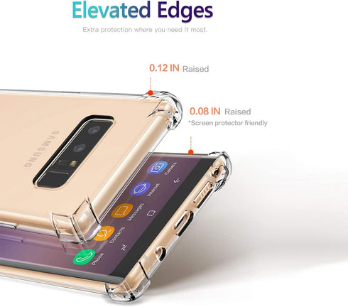 KIOMY Case for Samsung Galaxy Note 8, Shockproof Bumper Protective Cover, Hybrid Design Hard PC Back + TPU