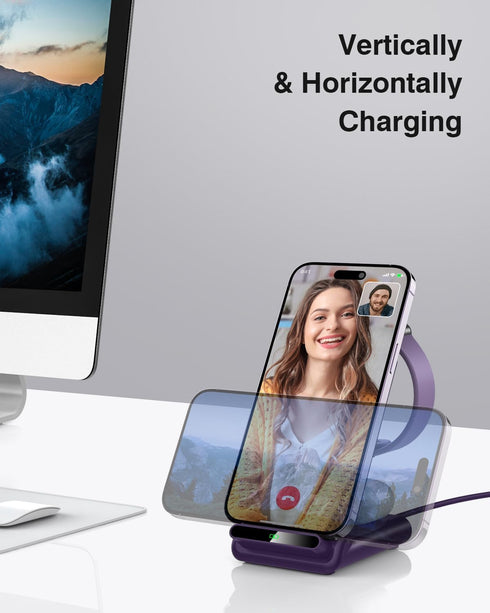 Wireless Charging Station, 3 in 1 Stand for Apple Watch Ultra, Fast Charger for iPhone 16/15/14/13/12/11