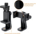 KLIOMAX Set 1/4 (2-Pack) Dual-Mount Smartphone Tripod Adapter Vertical & Horizontal Phone Holder with Screw, Adjustable
