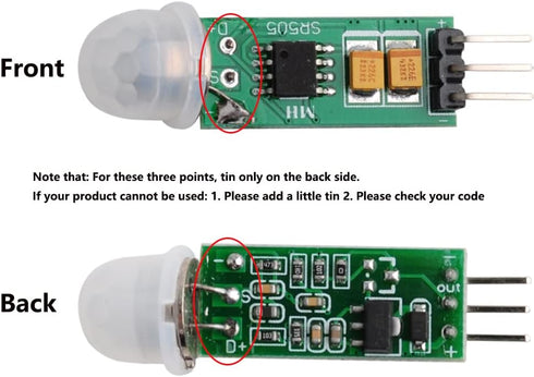 HC-SR505 Mini Infrared PIR Motion Sensor, Micro IR Pyroelectric Human Movement Detector Module, Pack of 5