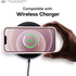 LOVE 3000 Chalk Pink iPhone 12/iPhone 12 Pro Case, Shockproof Silicone with Soft Anti-Scratch Microfiber Lining, 6.1"