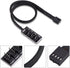 Bewinner 4-Pin PWM Fan Hub, 4-pin Male for CPU Fan Power Multi Splitter Connector Cable Adapter for 12V Fans