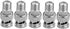 BNC Male Plug to F Female Jack Adapter, Coax Connector Coupler, CCTV Camera (Pack of 5)