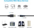 2-Pack 1.5m/4.92ft 5.5mm 2.1mm 5V USB A Male to x DC Power Plug Connector Cable - Black