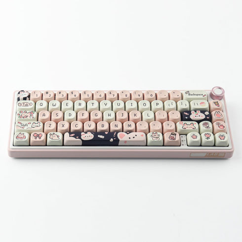 Sunzit PBT Keycaps - MOA Keycaps, 132 Keys Dye-Sublimation Custom Keycap Set for Cherry MX Mechanical Keyboards