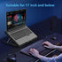 LIANGSTAR Laptop Cooling Pad, Laptop Cooler with 6 Quiet Fans for 12-17 Inch Notebook Gaming Fan, 7 Height & Wind Speed