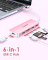 LENTION USB C Hub with 4K HDMI, 3 USB 3.0, SD/Micro SD Reader, Compatible with 2016-2023 MacBook Pro, Air