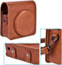 PU Leather Camera Bag with Shoulder Strap for Fujifilm Instax SQ6 (Brown) Protective Case