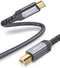 JSAUX 10ft USB C to USB B Printer Cable - Nylon Braided,