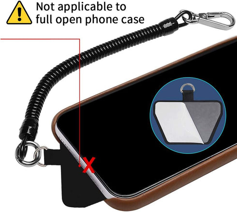 Doormoon Universal Phone Lanyard Tether with Patch, Stretchy Straps & Case Anchor for iPhone, Samsung, Pixel, Most