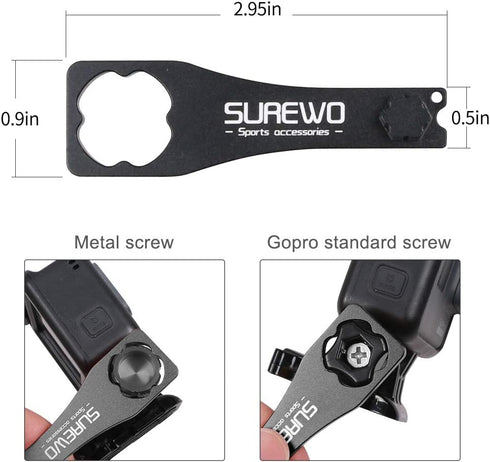 Aluminum Alloy 360 Degree Rotation Ball Joint Mount Adapter, Swivel Arm Mount Pivot Extension for Gopro Hero 13 Black,