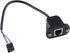RJ11 6P4C Female to DP 4P Male Telephone Panel Mount - LAN Network Ethernet Extension Cable 15cm