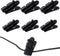 Matwsec 6 Pcs Headphone Wire Clips, 2 Size Black Headset Cable Clips, Headphone