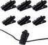 Matwsec 6 Pcs Headphone Wire Clips, 2 Size Black Headset Cable Clips, Headphone