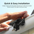 Holicfun Outdoor Security Camera Gutter Mount, Compatible with Ring, Blink, Eufy, Wyze, Google Nest, Arlo - Black
