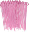 URBEST 100 Pcs Self Locking Wire Cable Zip Ties, 4 Inch Nylon Zip Tie (100, Pink)