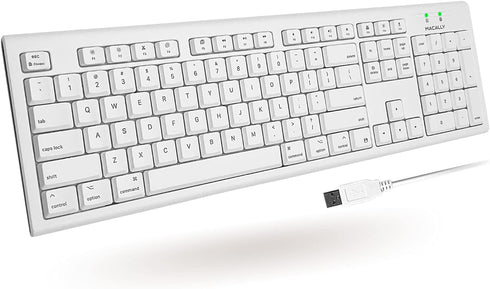 Macally Full-Size USB Wired Keyboard for Mac Mini/Pro, iMac, MacBook with Numeric Keypad