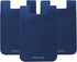 USA Merchant Redesigned Card Holder - Silicone Stick on Cell Phone Wallet for Credit Card, ID, Business Card (Navy)