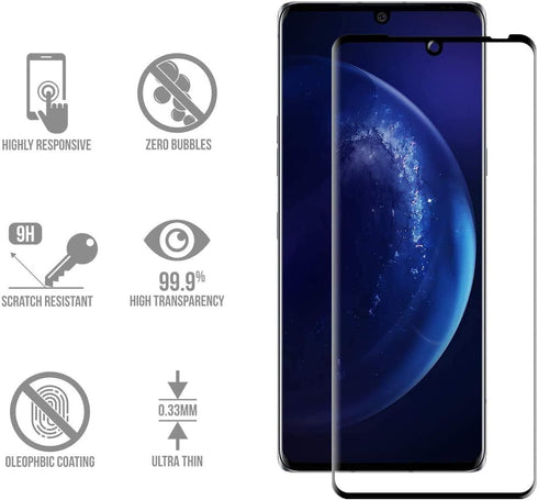 [ 3 Pack for LG Velvet 5G Screen Protector Tempered Glass 9H Hardness HD Clear Scratch Resistant Bubble Free Anti-Fingerprints