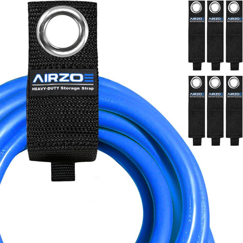AIRZOE Blue Wool Heavy Duty Storage Cable Straps, 13-inch (6 Pack), Lock Style