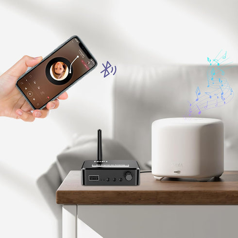 Bluetooth 5.1 Receiver for Home Stereo, Digital to Analog Audio Converter for TV, 3.5mm Bluetooth Aux Adapter, HiFi