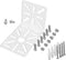 WiTi L-Shape Wall and Ceiling Mount Bracket for CCTV Cameras, Solid Metal Holder for Security Surveillance
