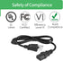 2-Pack Replacement AC Power Cord, 3.28 feet (1 meter) 3 Prong 18 AWG for Printer, PC, Monitor Power Supply