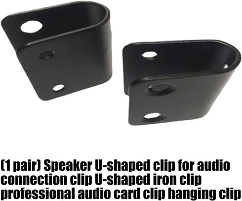 Kaeltsyn 2pcs Heavy Duty U Shaped Plate Hanging Speakers Connector Clip for Secure Wall Mount Clamp Professional Music