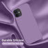 Cordking iPhone 12/12 Pro Case, 6.1" Silicone Shockproof with Soft Anti-Scratch Microfiber Lining, Light Purple.