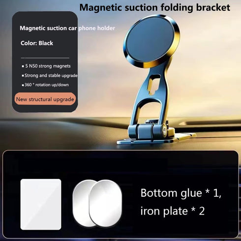 MQAPZLS 360 Car Phone Holde, Magnetic Phone Mount for Car, Dashboard Car Phone Mount Compatible with Smartphones Such