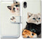 Bcov Cute Brown Cat Leather Flip Wallet Case for iPhone XR, Wallet Case Cover with Card Slot Holder Kickstand