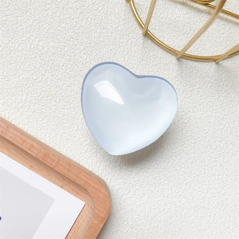 Pink Heart Phone Holder Stand Griptok, Cute Glass, Crystal, Resin, ABS, Acrylic, Epoxy