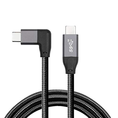 cablecc 10Gbps USB-C USB 3.1 Type C Gen2 Male Data Video Cable, 90 Degree Angled, 50cm with E-Marker
