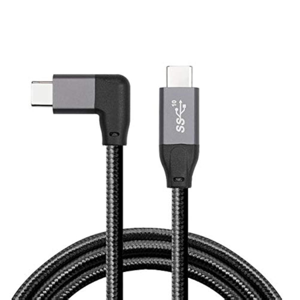 cablecc 10Gbps USB-C USB 3.1 Type C Gen2 Male Data Video Cable, 90 Degree Angled, 50cm with E-Marker