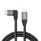 cablecc 10Gbps USB-C USB 3.1 Type C Gen2 Male Data Video Cable, 90 Degree Angled, 50cm with E-Marker