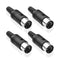 MEIRIYFA DIN 5-Pin Male Plug Connector, 4 Pack MIDI Cable Adapter Socket Solder Terminals for Microphone Amplifiers