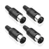 MEIRIYFA DIN 5-Pin Male Plug Connector, 4 Pack MIDI Cable Adapter Socket Solder Terminals for Microphone Amplifiers