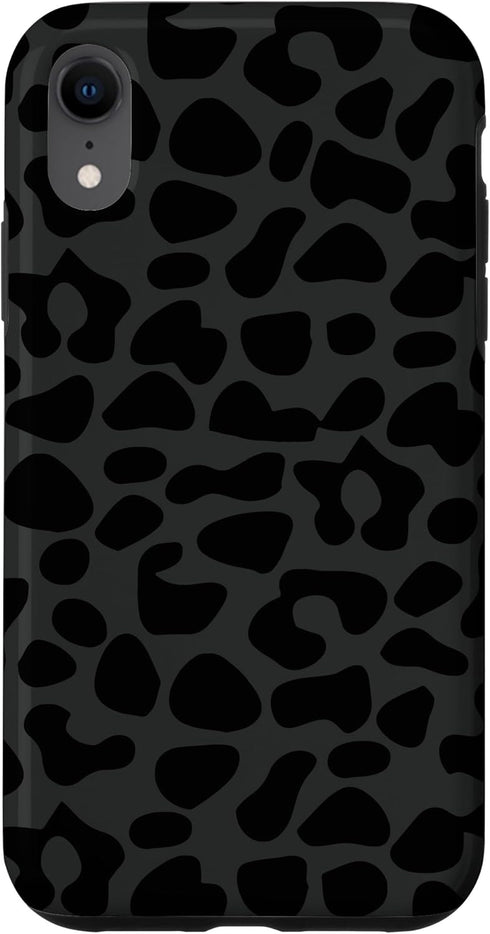 Black Leopard Print Case for iPhone XR - Women's Cheetah Protective Phone Case