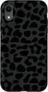 Black Leopard Print Case for iPhone XR - Women's Cheetah Protective Phone Case