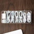 Plastic Cable Management Box, White Cable Management Box with 10 Wire Ties, Clear Power Cord Organizer