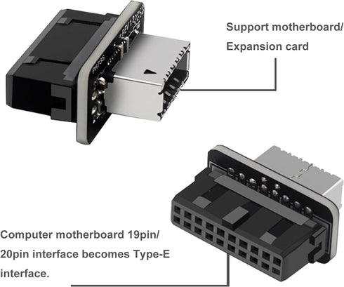 COMeap USB 3.2 Gen 1 to USB 3.2 Gen 2 Header Adapter, USB 3.1 Type-E Key-A to USB 3.0 20 Pin Header Converter for Type C Motherboard (Vertical Type)