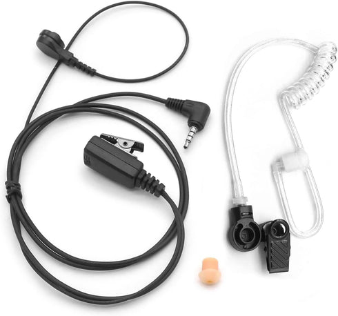 Earpiece Headset for Yaesu Vertex Standard Radio FT-2D FT-3DR FT-60R FT-70D, Covert Air Tube PTT Mic