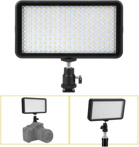 LED Video Light W228, 3200K/6000K LED Light Panel Lamp for Nikon, Canon, Sony Digital Cameras