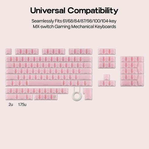 EPOMAKER Set 123 61/68/84/87/98/100/104-Key Lusterfly Jelly Keycaps - Keys Double-Shot Laser Engraved, MDA Profile