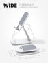 Lamicall Foldable Phone Stand for Desk, Height Adjustable Cell Phone Holder, Portable Cradle for iPhone 13 Pro Max