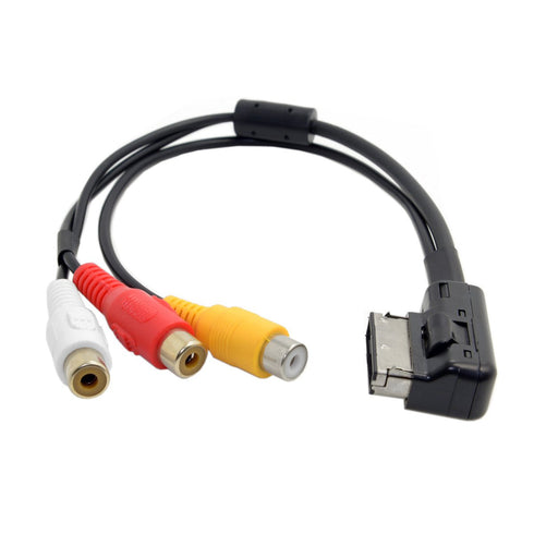 cablecc AMI MMI to 3 RCA Audio Video Cable, Female DVD Video and Audio Input for Audi A1 A7 A8 VW