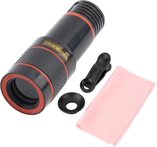 Phone Camera Lens Kit, Professional 12X Telephoto Lens Telescopic Focusing for Mobile Phone Tablet Photography
